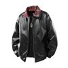 Veste en cuir rétro lavée pour homme, Combinaison de moto coupe-vent pour l'automne et l'hiver, Manteau pour homme