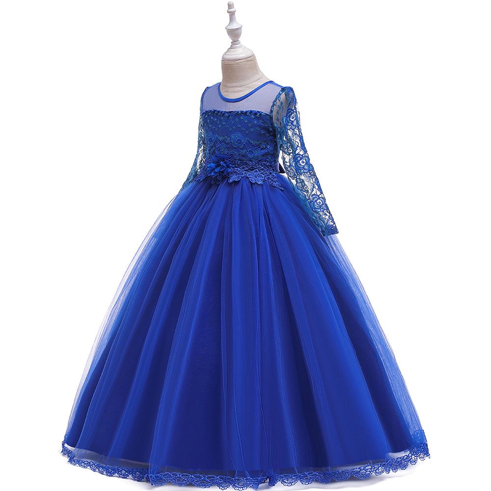 Elegant Mesh Long Sleeve Lace Strapless Princess Wedding Dress