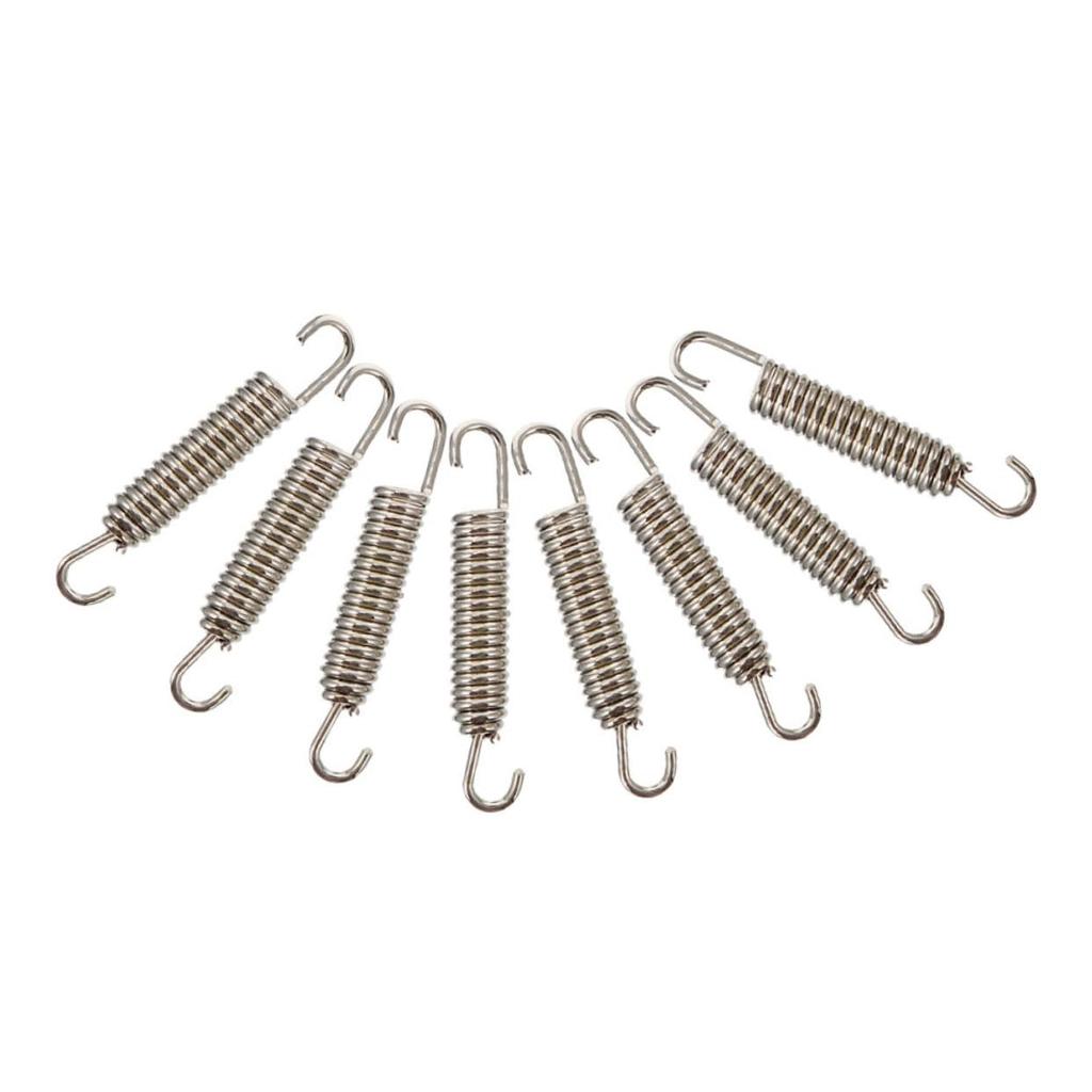 ZUNOXAZ 8pcs Motorcycle Stainless Steel Exhaust Pipe Spring Muffler Replacement