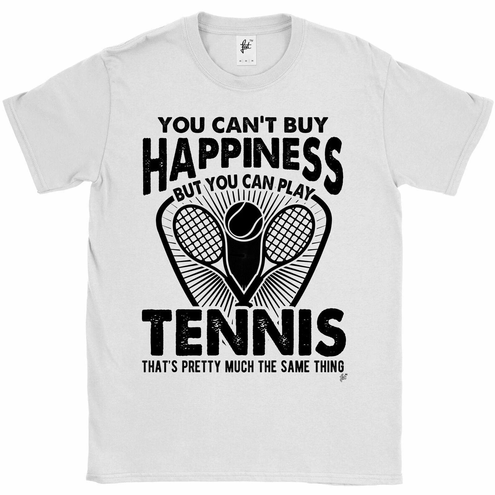 You Can t Buy Happiness But You Can Play Tennis Mens T-Shirt XS