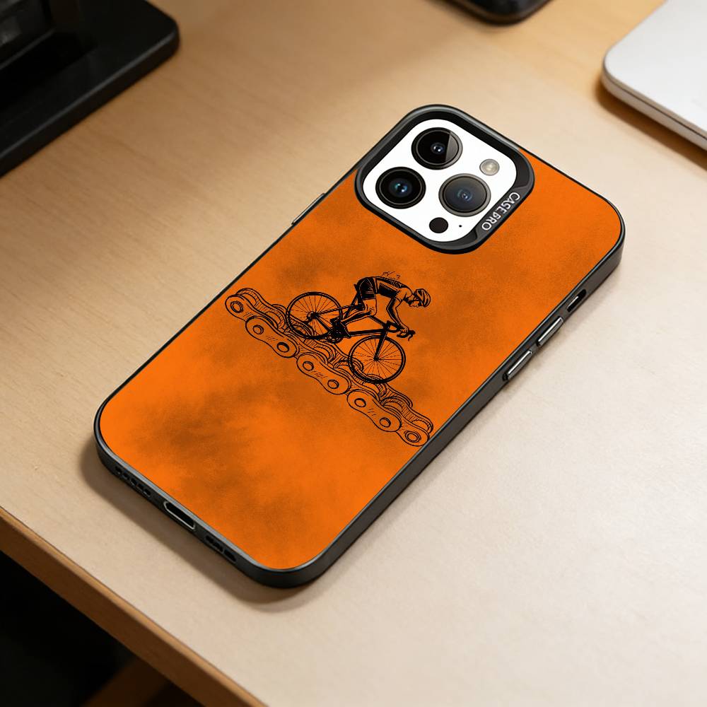 

Bike Sports-S Phone Case For iPhone 17,16,15,14,13,12,11 Plus,Pro Max,XS,Colorful Silver Black Cover iPhone16promax