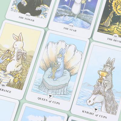 78 sztuk Tarot Lunalapina Królik Tarot Talii Karty tarota Tarot Gra karciana Gra imprezowa!