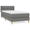 3130466 vidaXL Lit à sommier tapissier avec matelas Gris foncé 80x200 cm Tissu