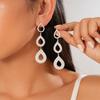 Diamond-encrusted Water Drop-shaped Silver Needle Earrings Personalized Fashion Earrings Light Luxury Earrings
