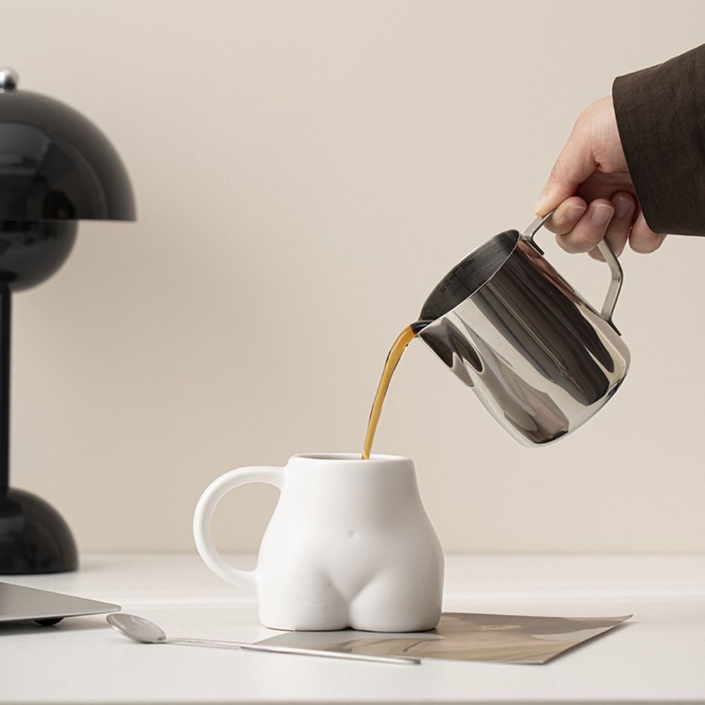 Porslinskaffemugg Butt Kroppsform Tekopp Gåva Keramisk Mugg Hushåll
