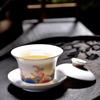 Hand-Painted Sea Silk Ceramic Kung Fu Tea Set