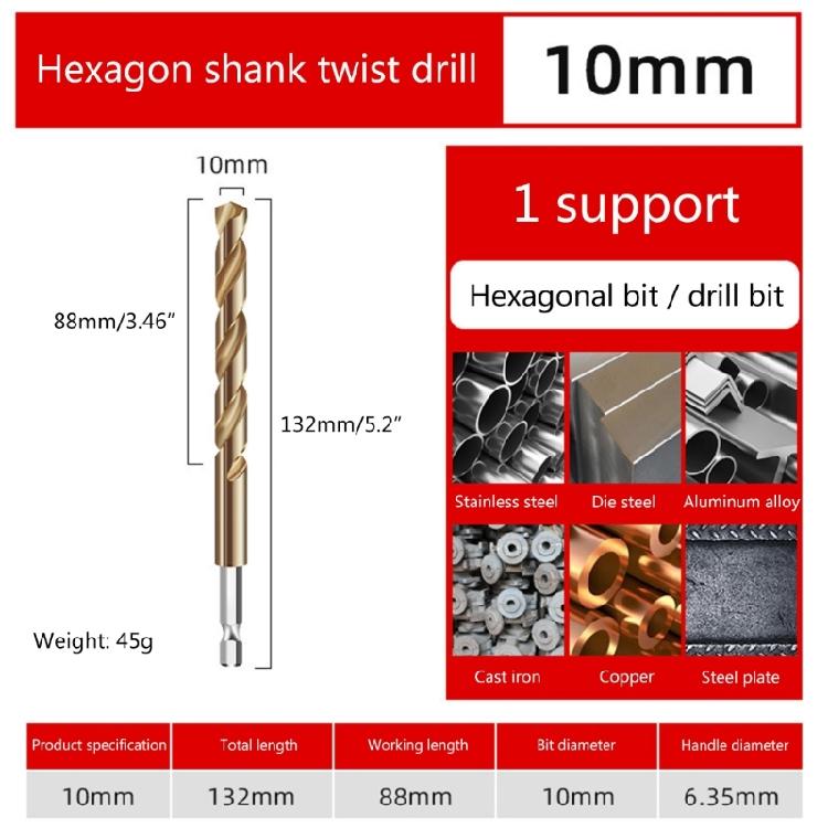 Hexagonal Handle Twist Drill Bit with M35 High Speed Steel Corrosion Resistant