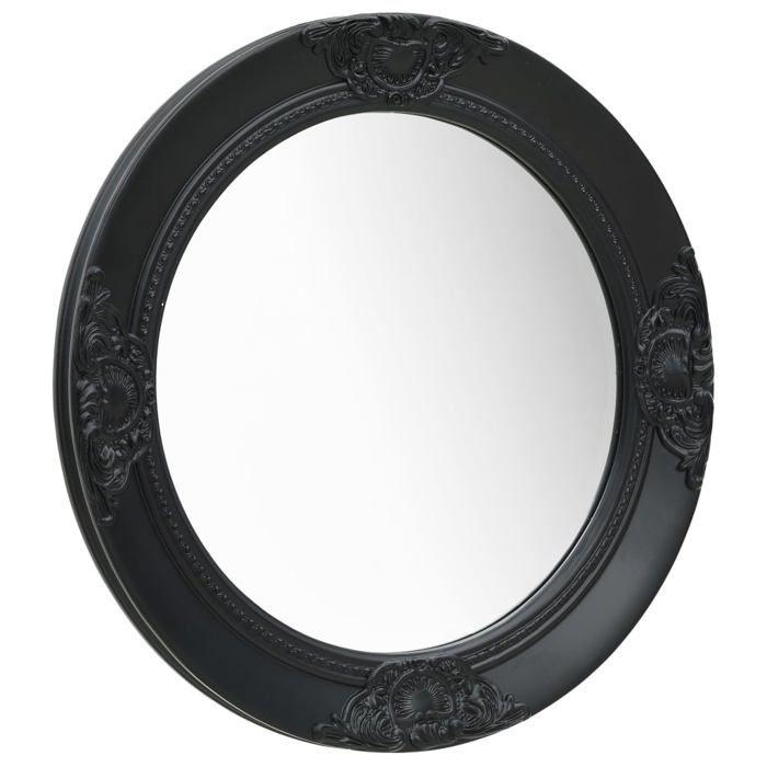 VidaXL Miroir mural style baroque 50 cm noir 320347