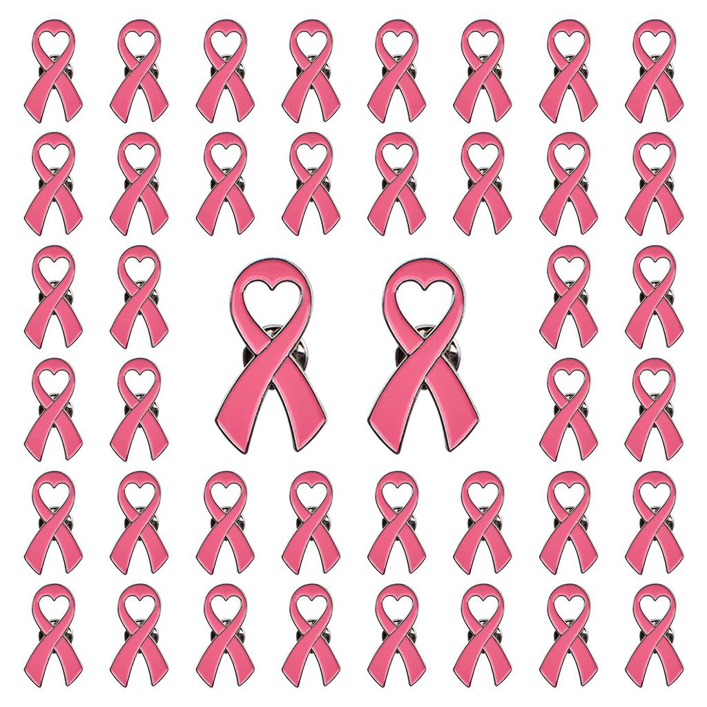 20Pieces Ribbon Brooches Pin Breast Cancers Awareness Lapel Badges Women Jewelry