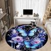 1PC Butterfly Dreamcatcher Office Round Area Rug, Indoor Mat Suitable ForOffice, Under Office Chairs Bedroom Living Room Home Decor, Room Deco, D140
