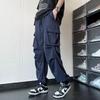 Overalls Men's Summer New High Street Ins Tide Brand Loose Straight Pants Teen Fashion Drawstring Casual Pants