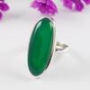 Natural Green Onyx Ring, 925 Sterling Silver Ring, Long Oval Ring, Handmade Ring, Cocktail Ring