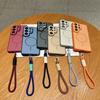 Applicable to Samsung S26Ultra mobile phone case two-color skin-sensitive magnetic belt lanyard S25 anti-drop matte A57 protective cover