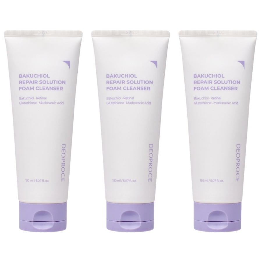 Deoproce Bakuchiol Repair Solution Foam Cleanser 150ml*1Pc/2Pcs/3Pcs/4Pcs