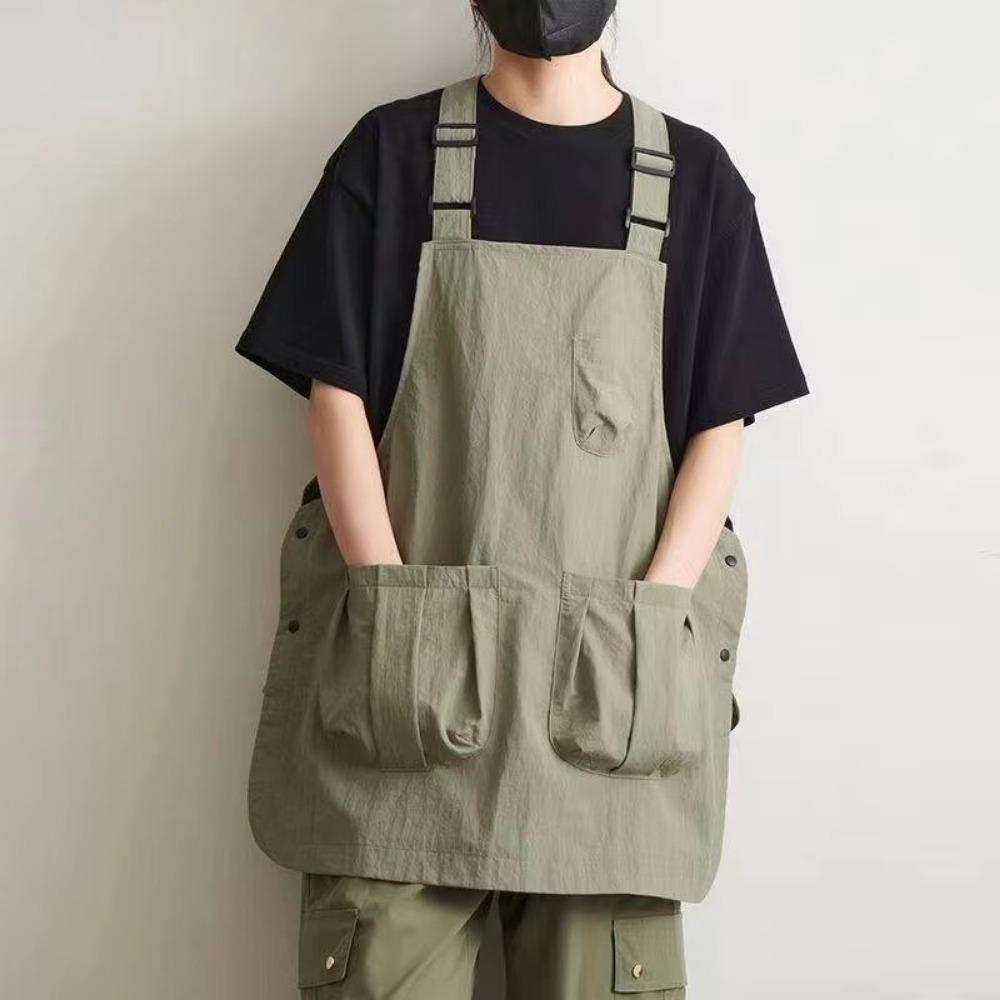 New Adjustable Kitchen Apron Oil Proof Waterproof Workwear Apron Barber Smock Catering Milk Tea Coffee Shop
