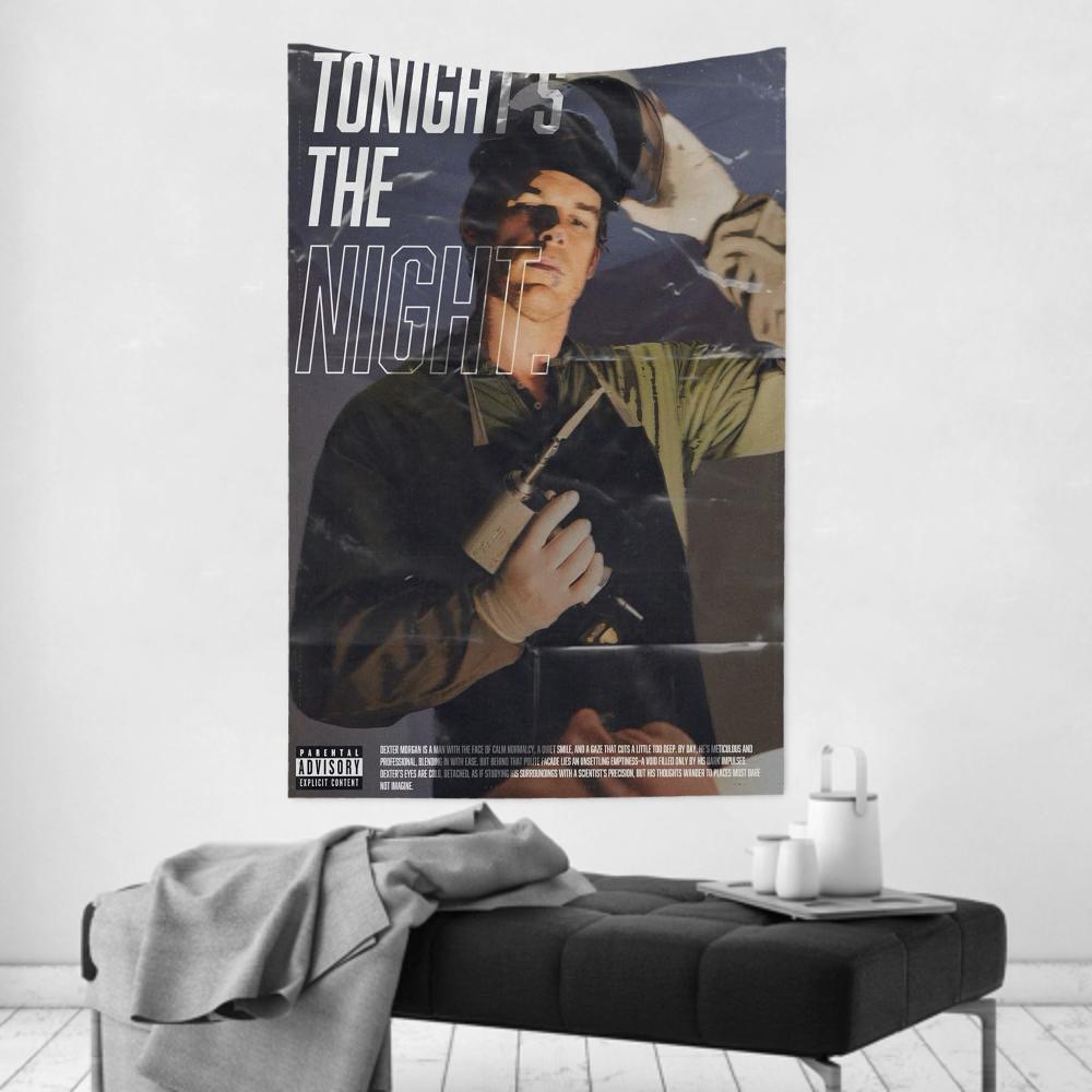 DDexters Movie Morgan Tapestry Room Decor Wall Cloth Party Hanging Background Room Decor Baby Room