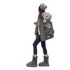 Height-increasing Small Long Tube Winter Thick-soled Snow Boots Women's Velvet Thickened Tube Snow Cotton Shoes Gray New 2025