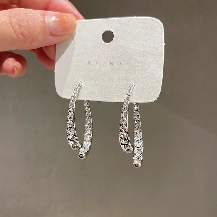 Ohrringe mit Friedensschnalle im antiken Stil, einfache und vielseitige leichte Luxus-Ohrringe im Palaststil, Hanfu-Cheongsam-Zubehör