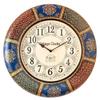 Large Hand-Painted Varli Design Abstract Wall Clock