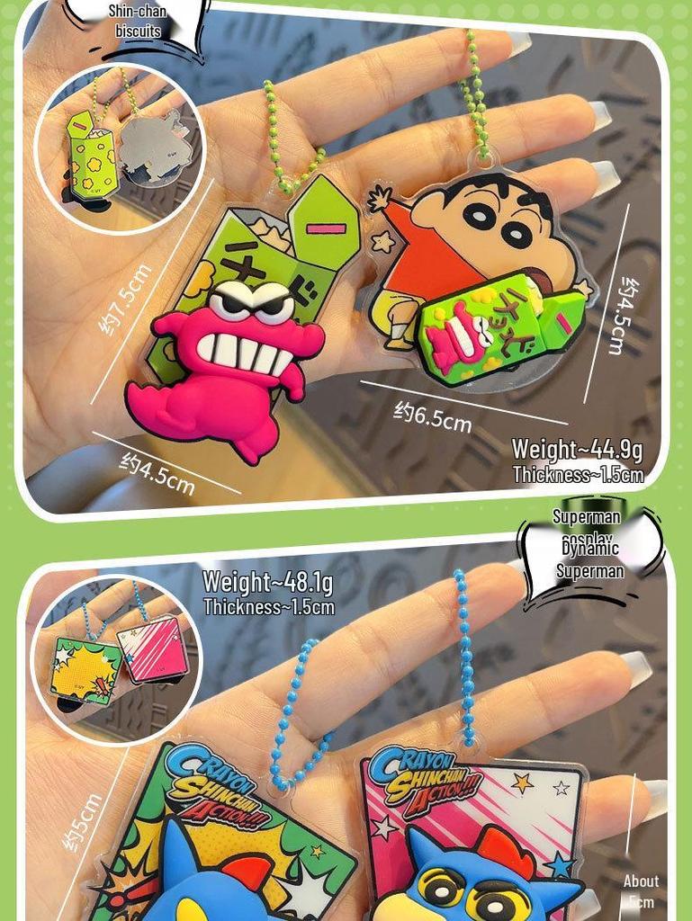 Crayon Shin-chan Swing Keychain: Funny Doll Couple Charm
