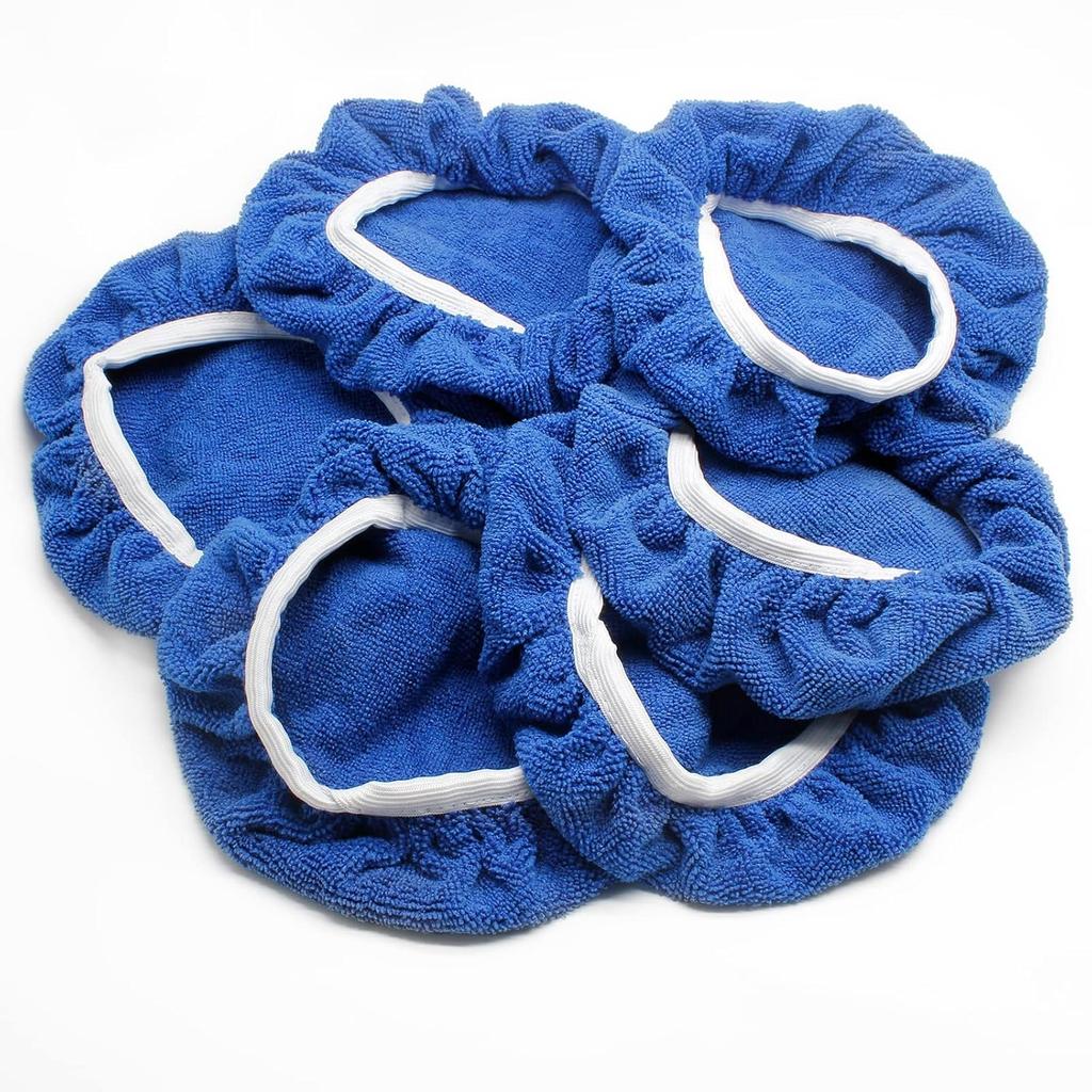 5-10inches Car Microfiber Polisher Pad Wash Buffer Waxing Sleeve Bonnet Polishing Hood for House Auto Cleaning Accessories