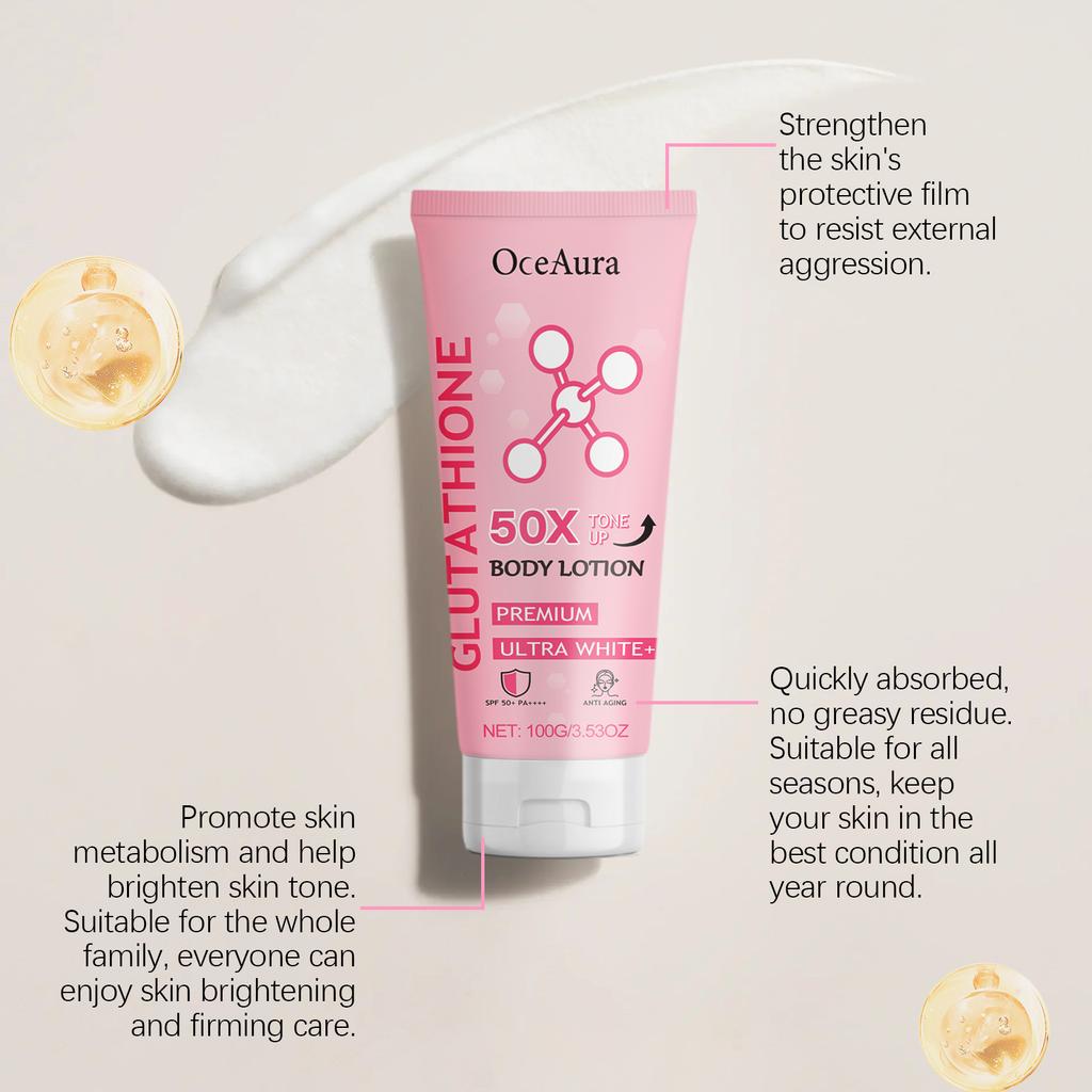 100G Glutathione Body Cream Daily Moisturizing Nourishing Brightening Tone Lasting Fragrance Improve Dullness Smooth Body Lotion