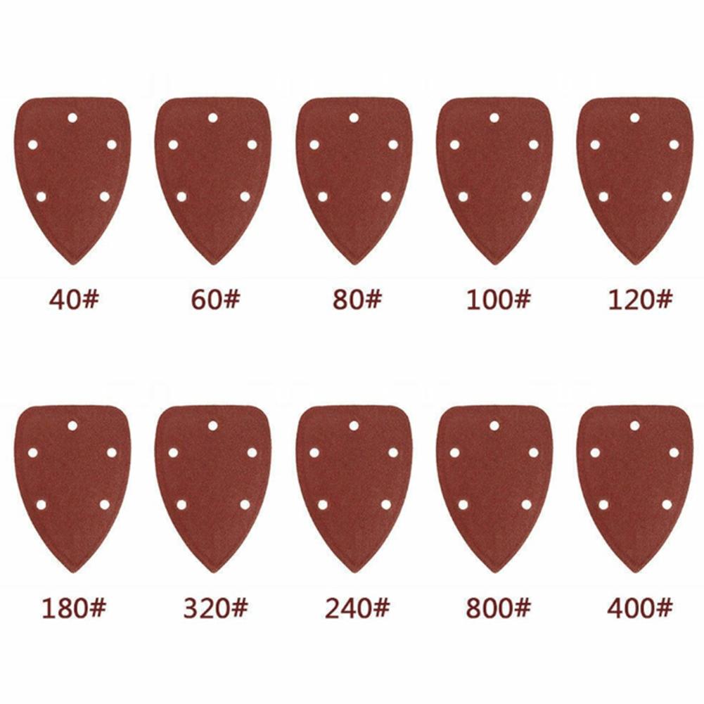 10Pcs Triangular Sandpaper 60 80 120 240 100 120 180 400 800 Grit Triangle Sanding Paper Abrasive Grinding Tool For Wood Plastic
