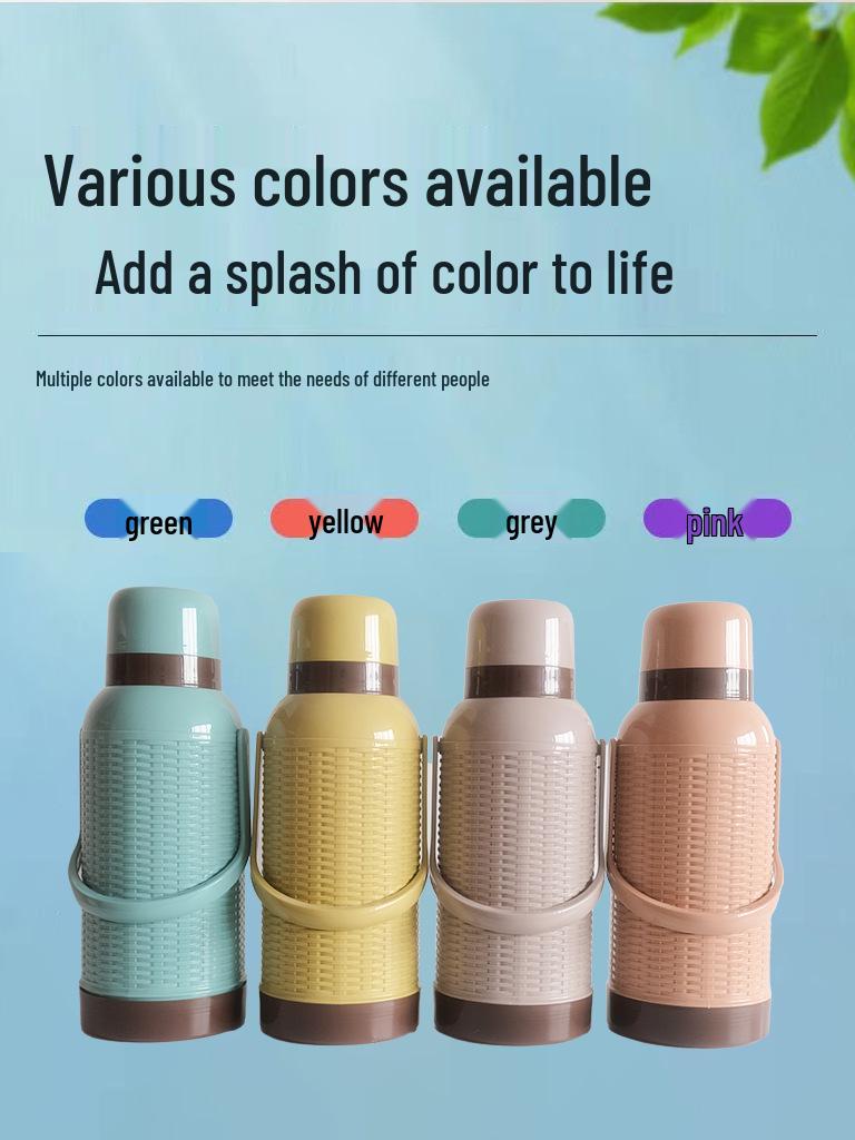 Large Glass Liner Thermos Flask for Home and Student Dormitory Use