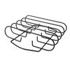 BBQ Rib Rack Iron Non Stick Grilling Rib Stand Black Barbecue Grill for Steak Lamb Chops Outdoor