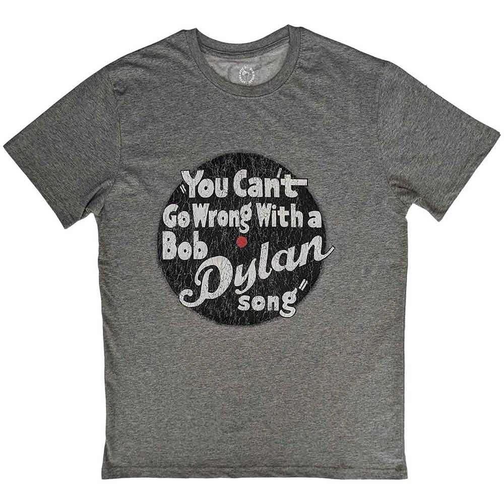 Bob Dylan Men s You Cant Go Wrong Short Sleeve T-Shirt, Grey, X-Large 4XL