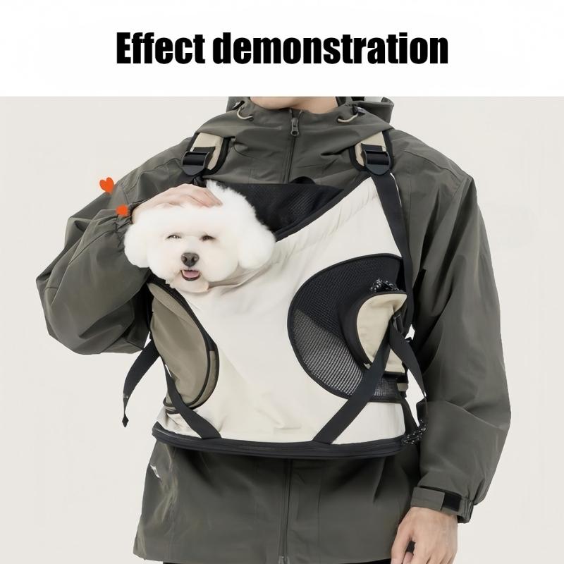 Adjustable Cats Chest Carriers For Hiking Travel Breathable Pet Front Carrying Bag With Safety Buckles for Transportation