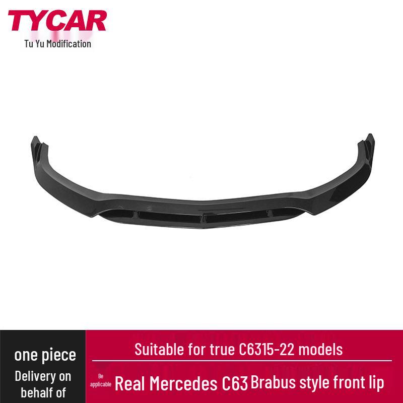 

Compatible Mercedes-Benz C63 Brabus Style Carbon Fiber Front Lip Body Kit C63 Front Lip [Gloss Black]