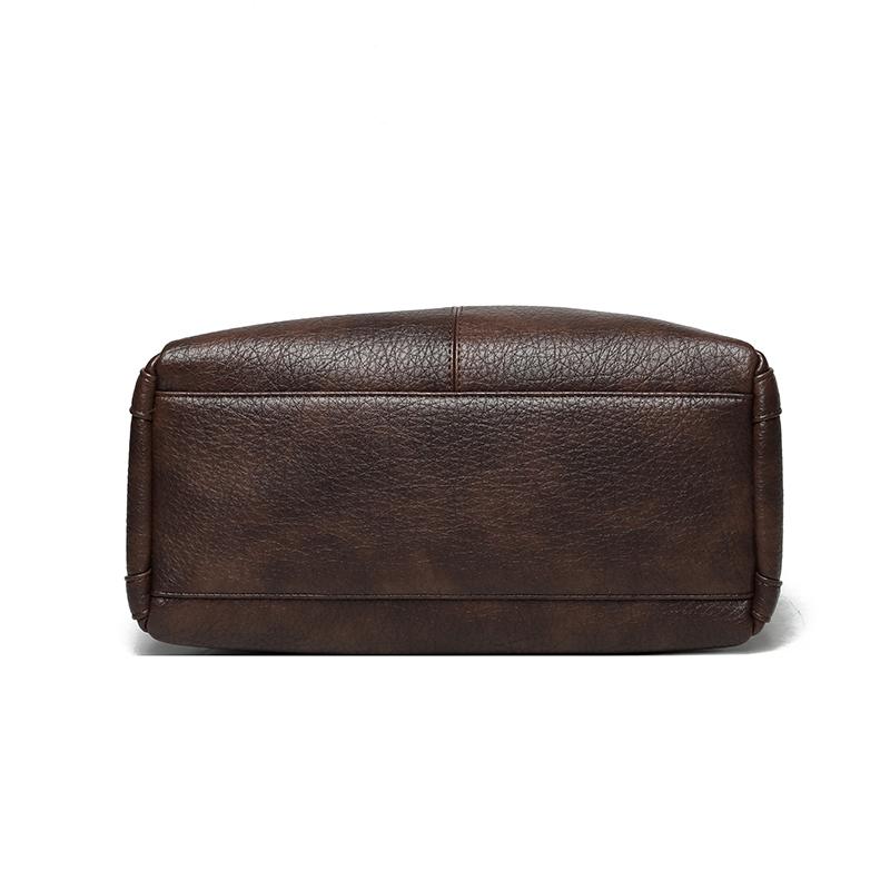 Borsa retrò di grande capacità da donna, borsa a tracolla per pendolari, borsa tote in PU