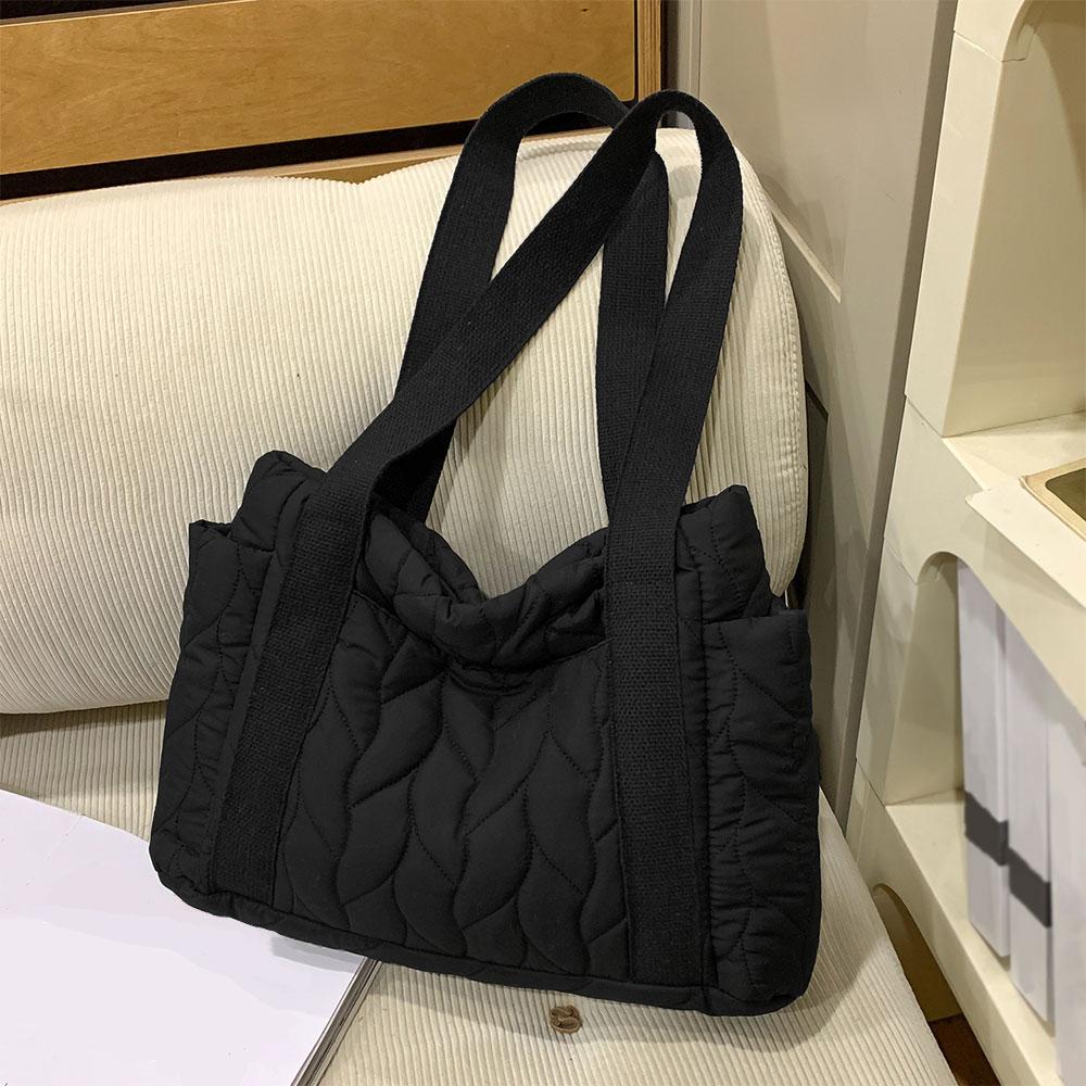 

Autumn and Winter Large Capacity Bag New Handheld Big Bag Single Shoulder down Tote Bag Work Commuter Bag чёрный