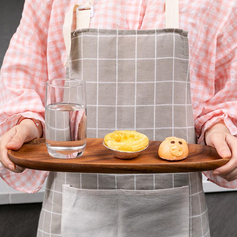 HeMu-Acacia Wooden Plate Set, Special-Shaped, Cake, Dessert, Fruit Serving, Small Sushi, Food Dishes, Premium Acacia