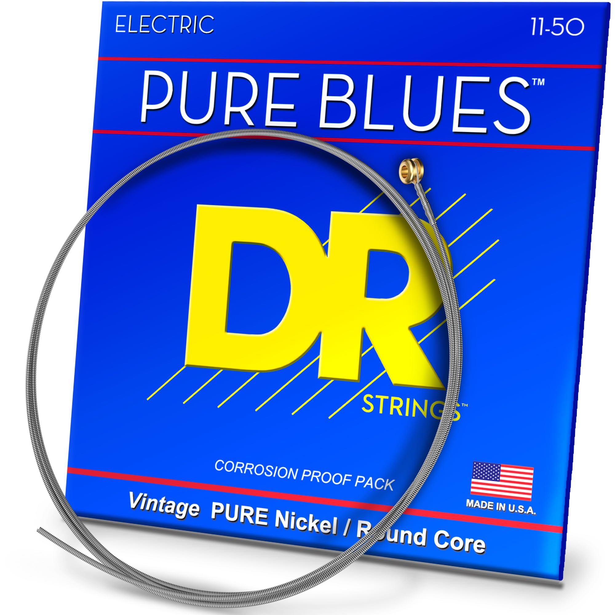

DR Strings PURE BLUES Nickel Electric Guitar Strings .011-.050 PHR-11