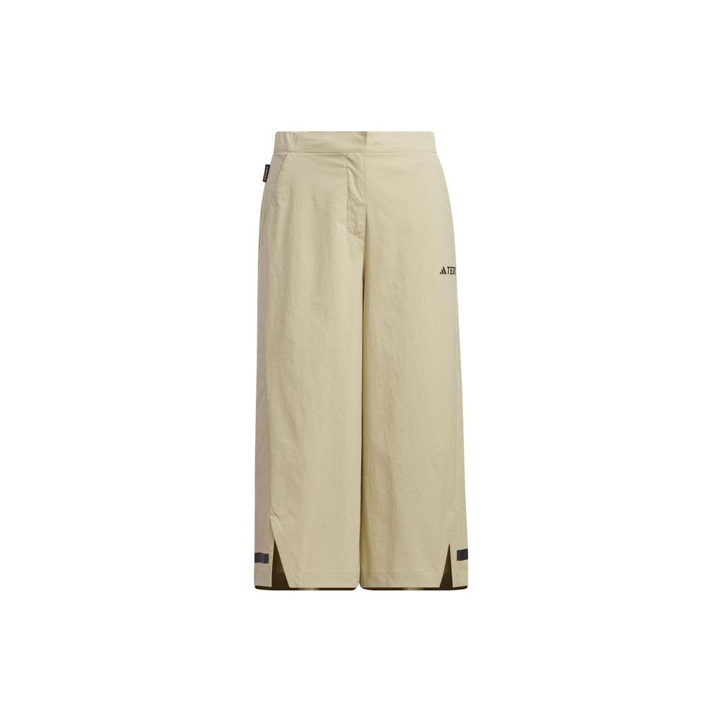 Adidas Solid Color Outdoor Sun Protection Seven-Point Sports Pants Women Bottoms Prairie-Brown IC1958