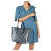 MICHAEL KORS Eliza Letter Logo Printed Detachable Pendant Cotton Tote Bag Tote Bag Shopping Bag Shoulder Handbag Regular Women's Blue