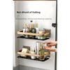 2 Pcs Aluminium Heavy Duty Self Adhesive Bathroom Shelf for Wall, Multipurpose Wall Mounted Bathroom Organiser, Washroom Organizer (Gold)