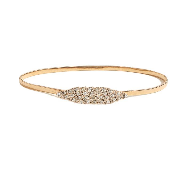 Metal Spring Belt Women'S Dress Shirt Sweater Elastic Elastic Waist Chain Waist Seal