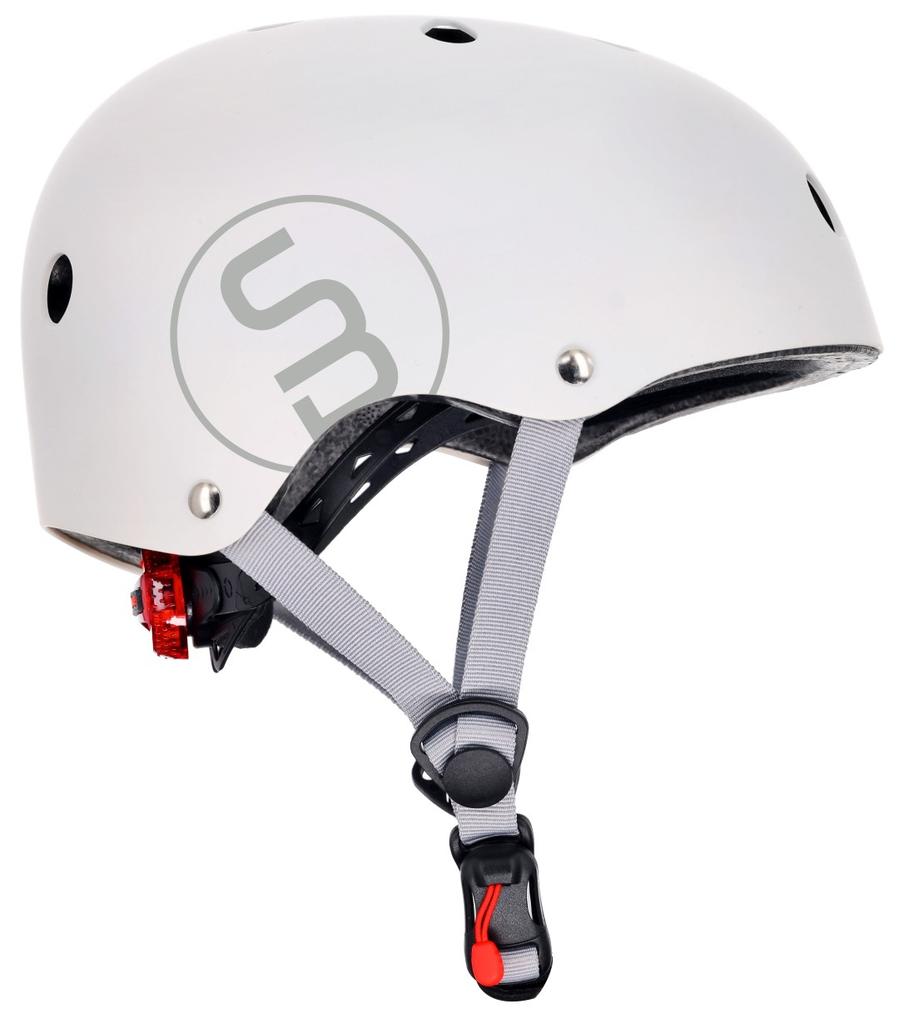 Kask Rowerowy Dla Dzieci Perfect Fit S 50-54 Cm Lekki Lampka Led Klipsy Magnetyczne Biały
