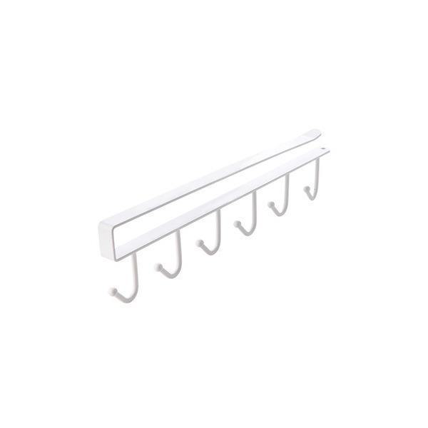 Стойка для хранения железных шкафов с 6 многофункциональными крючками без гвоздей plastic белый 744₽