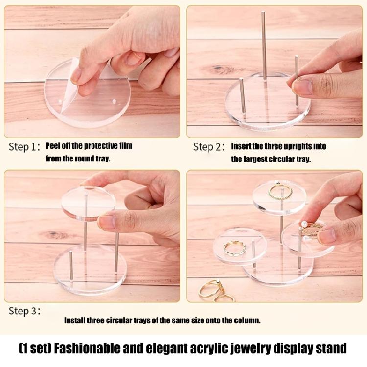 Contemporary Acrylic Jewelry Display Tower Multi Layer Jewelry Organizers For Necklaces Bracelets And More