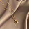 French Style Elegant Natural Pearl Heart Shape Women's All-Match Niche Light Luxury Snake Chain Sweater Chain Real Gold Plating