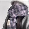 Christmas atmosphere New red plaid scarf Women's winter versatile thickened senior sense Students keep warm