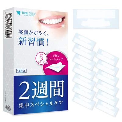 Snow Shine Teeth Whitening Sheets, Tartar Removal, Toothpaste, Snow Shine, 14-Day Supply, 28 Sheets (Regular)