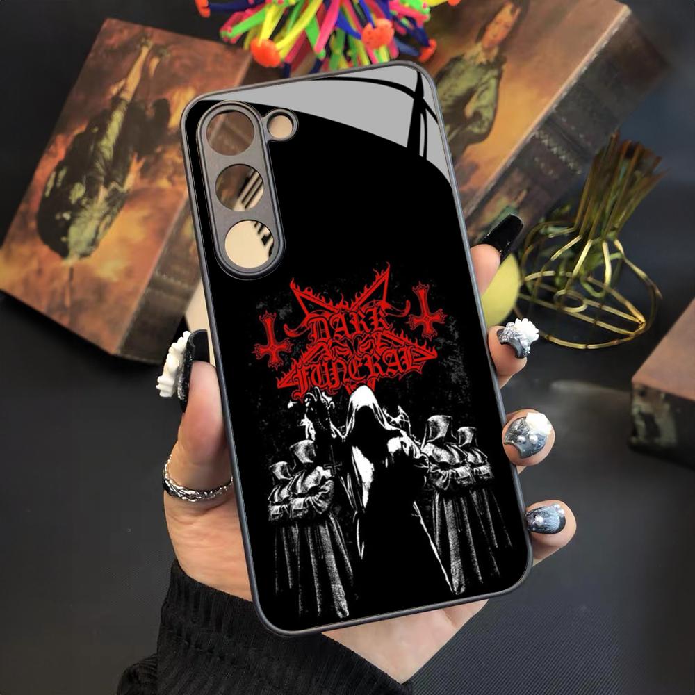 Heavy Metal Dark Funeral Band Phone Case For Samsung Galaxy S26 S25 S24 S23 S22 S20 S21 Ultra Plus Fe Colored Silver Cover