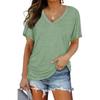 Women's Striped  T-Shirts (women’s) Printed Fashion Gradient Short Sleeved Casual V-neck T-shirt for Women