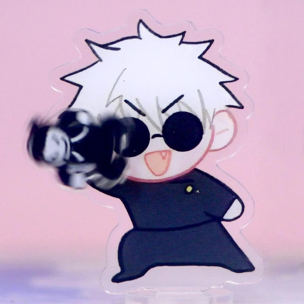 Cute Jujutsu Kaisen Desktop Toy Gojo Satoru Geto Suguru Rotate Acrylic Cartoon Figure Tabletop Ornament Toys