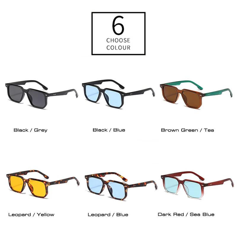 New Fashion Square Women Luxury Sunglasses Retro Rivets Men Candy Color Shades UV400 Sun Glasses